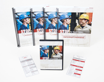 O material Completo do STOP para Supervisão contém apostilas, DVDs, apresentação de slides e cartões (checklists) de observação.